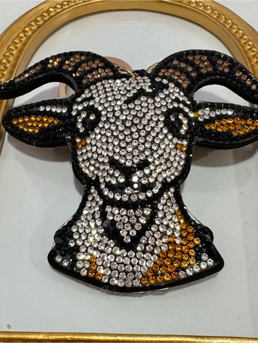 New The Goat Crystal Embellished Keychain